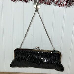 Ann Taylor Loft Sequin Clutch Handbag Purse